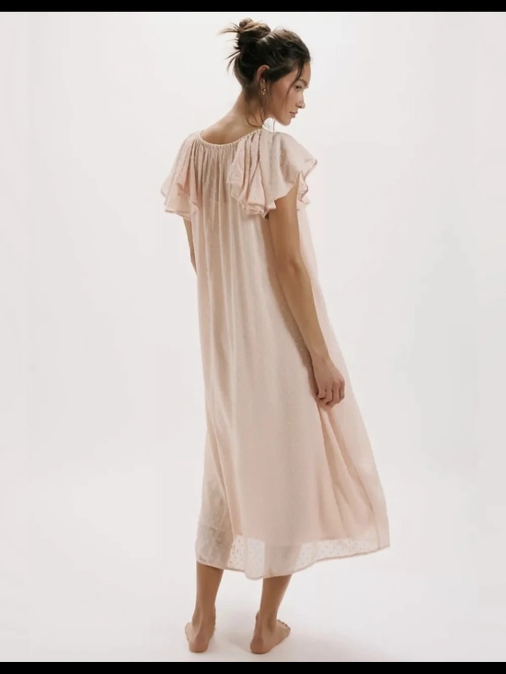 NWT FREE PEOPLE Savannah Rose Midi Dress | Pink Shell Size Small $248 Retail!!!